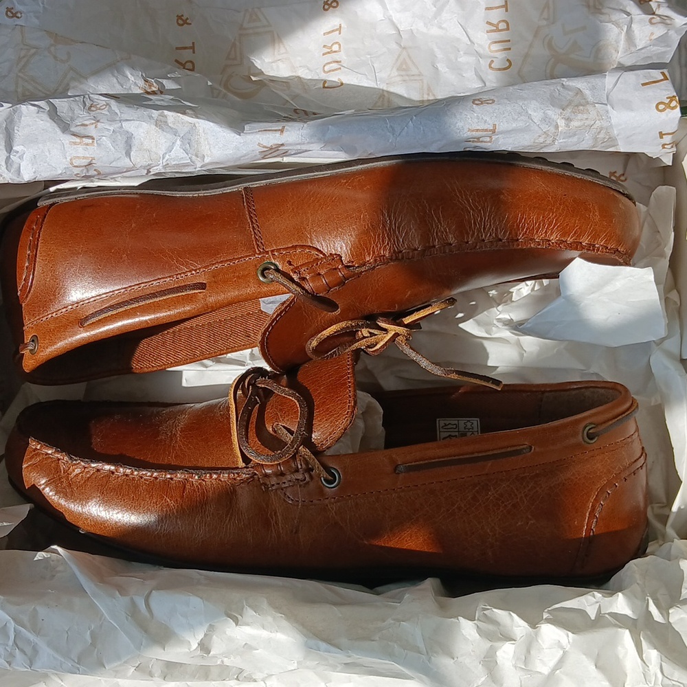 NWT Leather Driving Shoe Moccasin By Curt & Larson Mens Size 9.5M